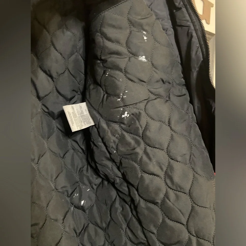 LEVI'S Mens Double Breasted Coat Wool Coat Size M.  Has Paint In Inside Of Coat
